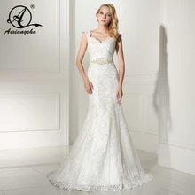 Mermaid Sweetheart Neck Wedding Gowns Bridal Wedding Dress Bride Vestido de noiva With Sashes and Appliques