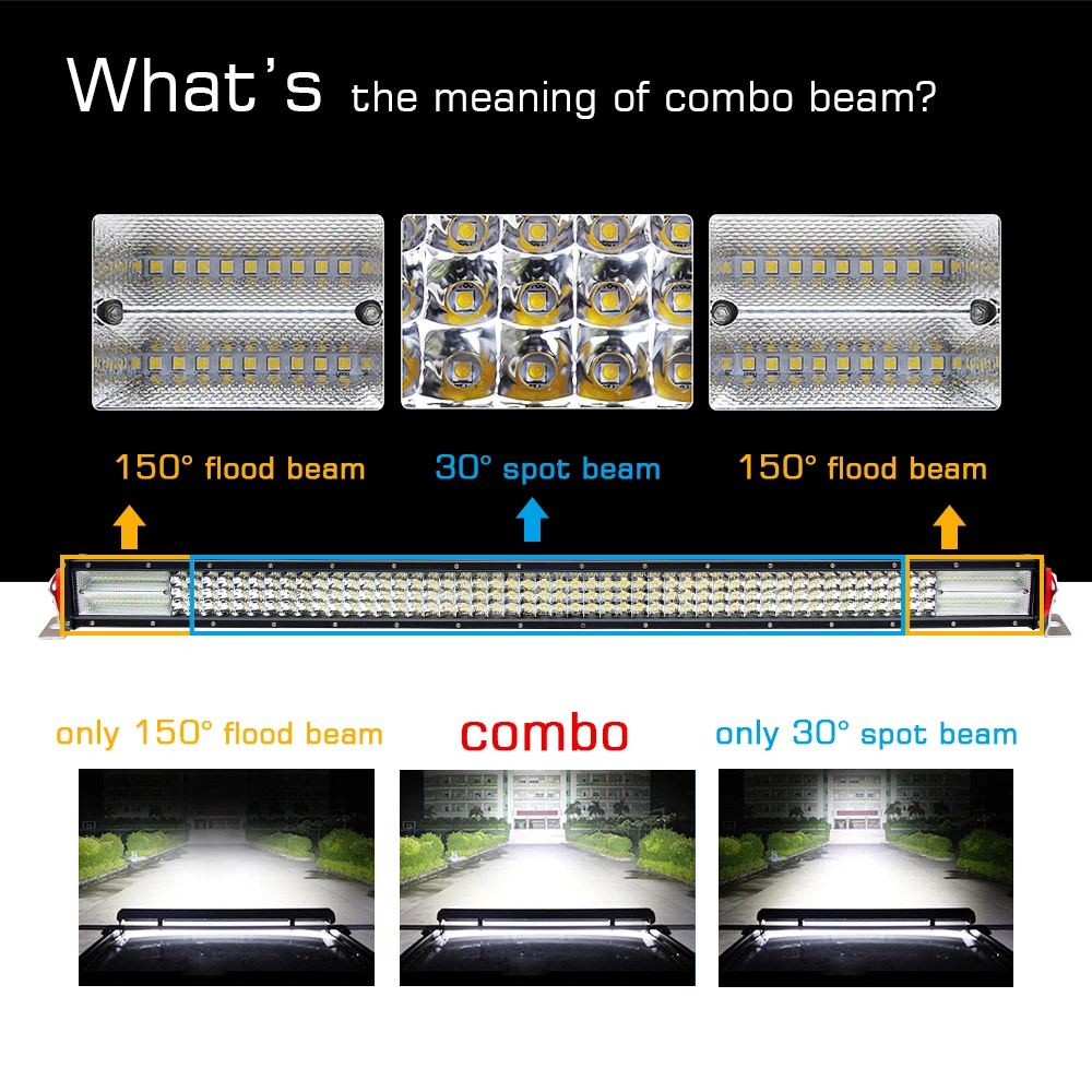 CO светильник 4X4 адвокатского сословия СИД 42 дюйма внедорожных 8D светодиодный светильник бар 744 Вт прямые комбо для трактор Лада Нива УАЗ ВАЗ Toyota Jeep Wrangler