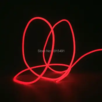 

High Quality Light Up Flashing Bright Red 2.3mm EL Cold Light Rope LED Strip as Fashionable Blink Costume Props Without Driver