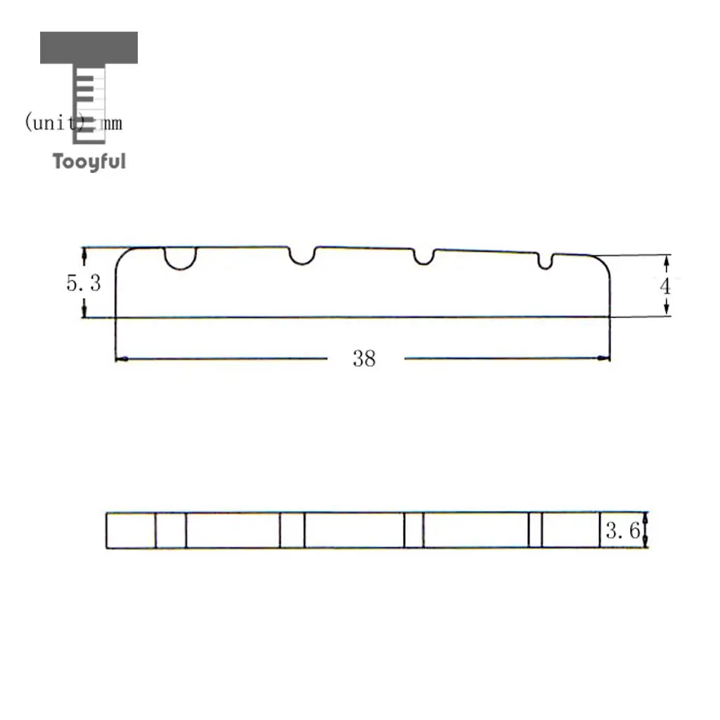 2 Pieces Slotted Nut for 4 String Electric Bass Replacements
