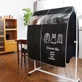 

Non-Woven Fabric Coat Dust Cover Dust-Proofing Household Clothes Dust Bag Laundry Dust Cover Transparent Visible Storage Bag
