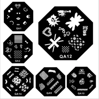 

Nail Art Plate Stamp Stamping Set Round Stainless Steel DIY Nail Polish Print Manicure Nail Stencil Template / by dhl 1000pcs