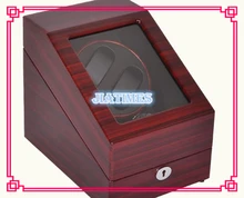Высокое Качество 2 + 3 Полосатый Красное вино + Черный Смотреть Winder Дерево Кейс Коробка Углеродного Волокна ПУ