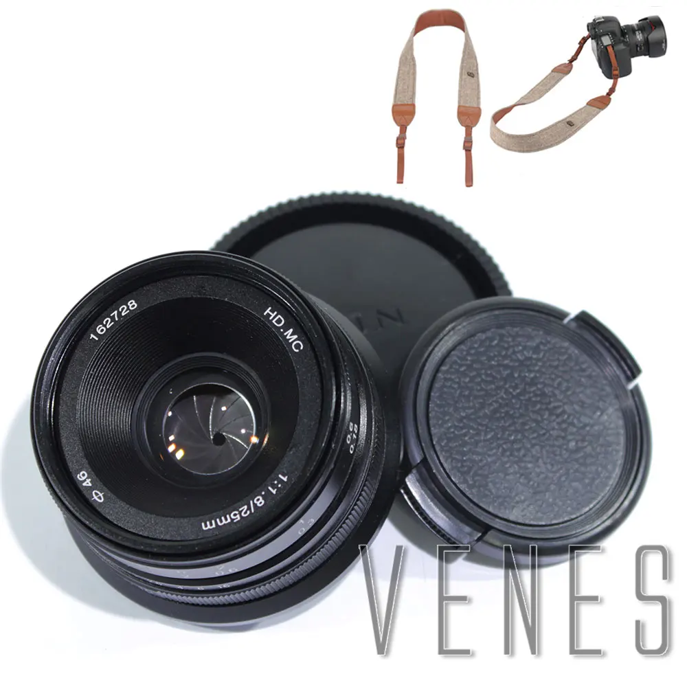 Venes 25mm F1.8 HD.MC Manual Focus Lens for Micro Four Thirds 4/3 mount Cameras GX8 Nex A6300 |