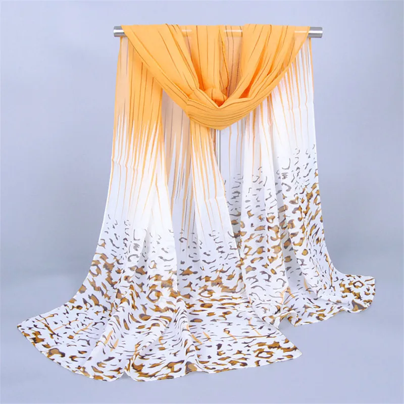 Лидер продаж года прекрасный полосы Leopard шарф-хомут для элегантных женщин шарфы шали женский оголовье - Цвет: 2