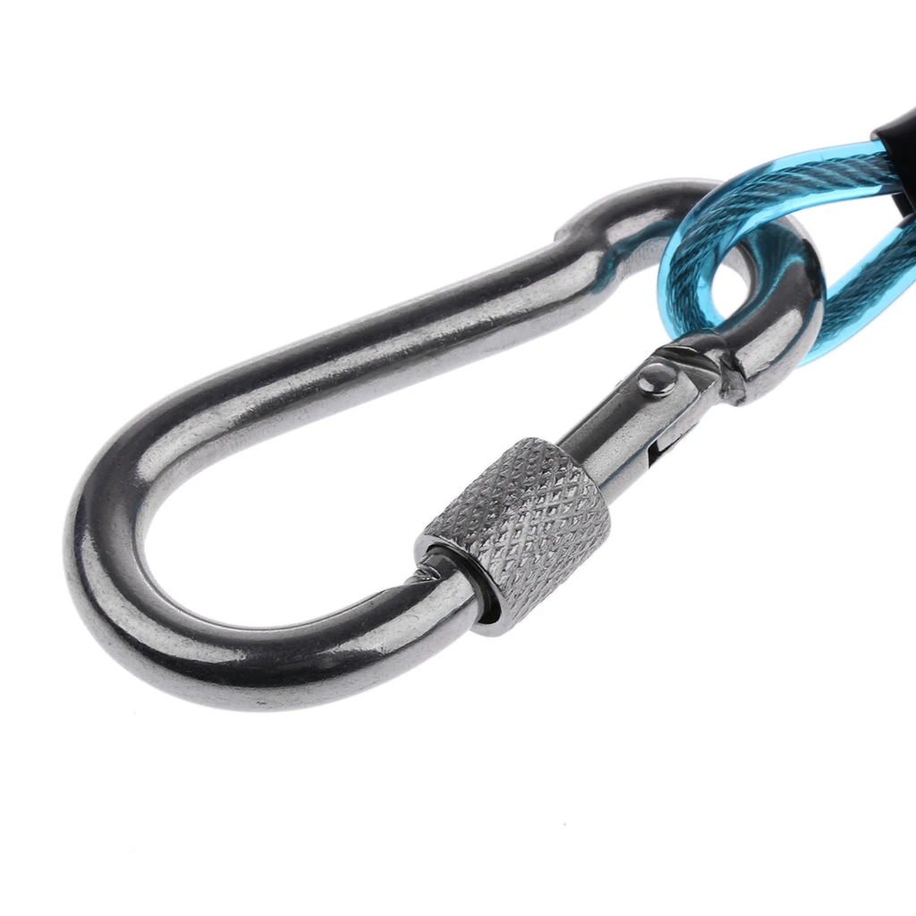 Scuba Diving Dive 10cm Spiral Spring Coil Snap Clip Lanyard Safety Emergency Gear for Outdoor Climbing Underwater Photography