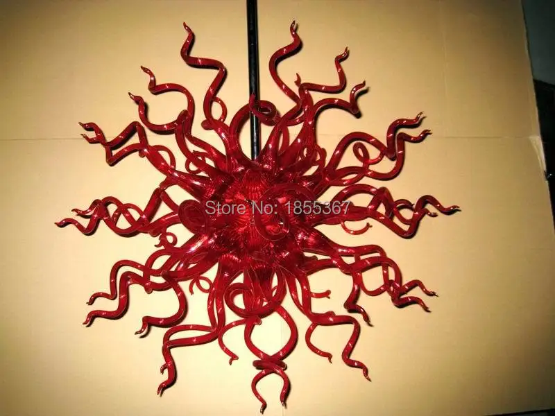 

Free Shipping Pure Handmade Red Crystal Chandelier Lighting Decoration