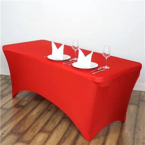  Hollow-out Backside Rectangular Table Cover Spandex Lycra Stretch WEDDING PARTY BUFFETHotel Party M