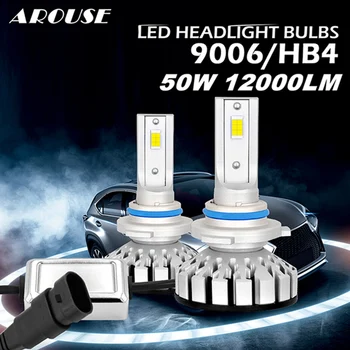 

AROUSE 9006 9005 LED Car Headlights 50W 12000LM Auto Headlamp Bulbs H1 H3 H7 H4 H11 9012 Car Led Auto Headlight Fog Light DC12v