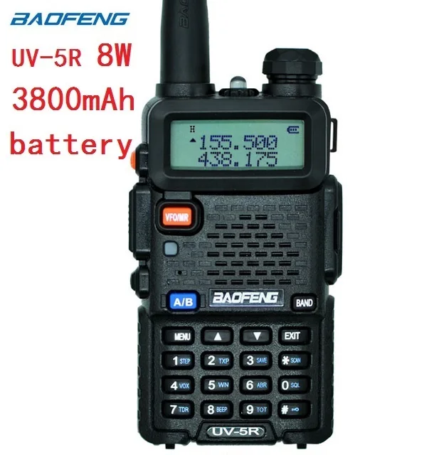 Baofeng UV-5R 8 Вт с 3800 мАч рация CB радио двухстороннее радио для Baofeng ham raido uv5r 128CH