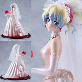 

1/8 Scale Japan Anime Action Figure Myethos Nia Teppelin Wedding Dress Ver Hand Fllowers Complete PVC 25cm Collection Model Doll