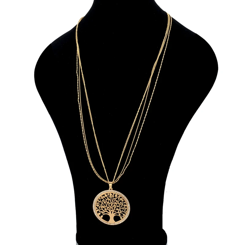 Комплект из колье и серёг под золото|crystal jewellery set|jewellery settree of life jewelry |