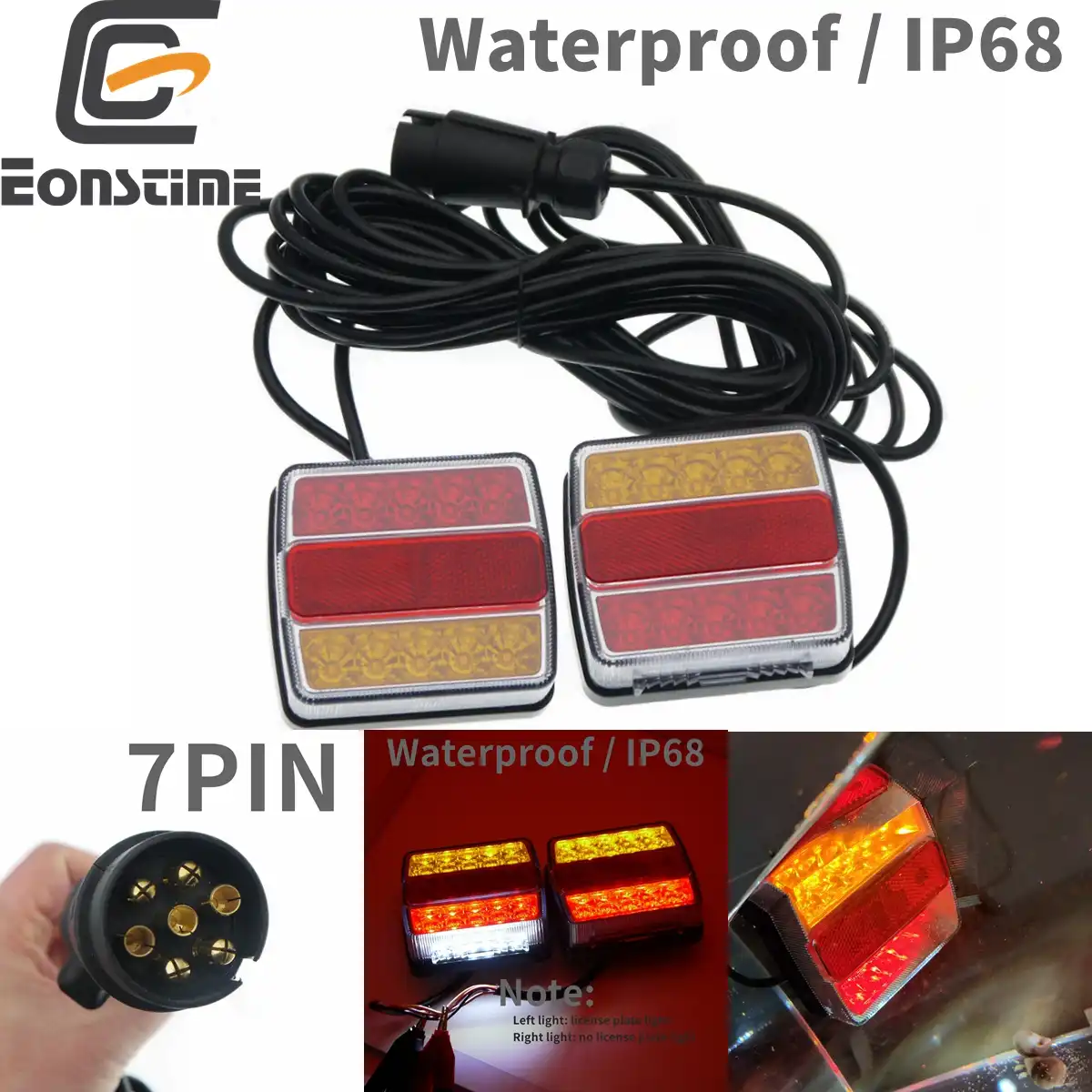 submersible trailer license plate light