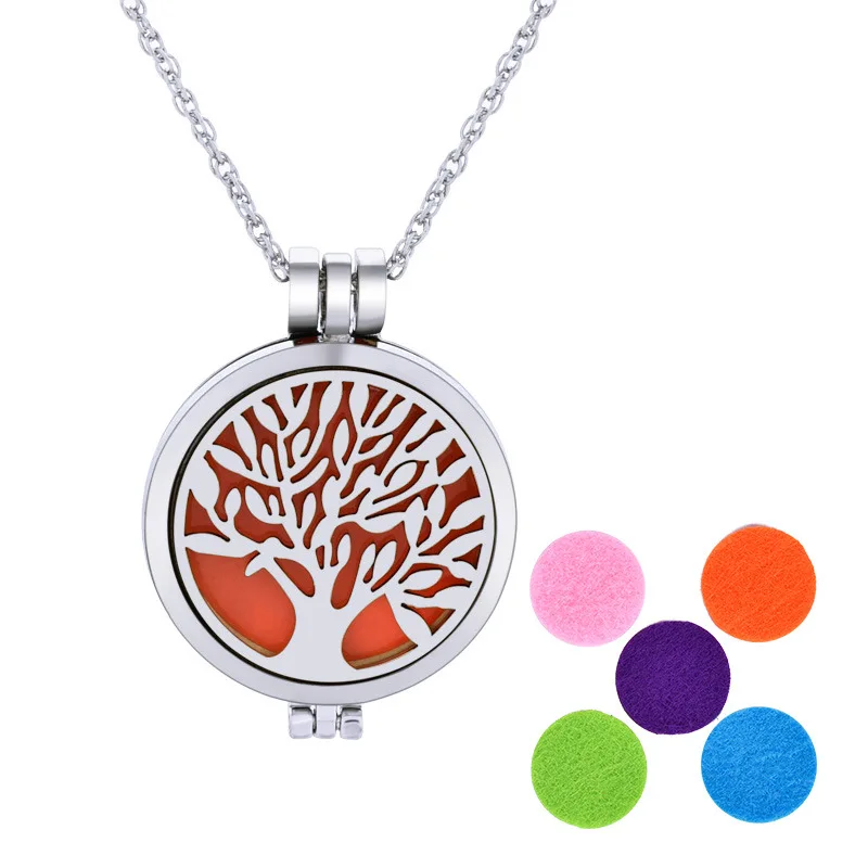 

2018 New Creative Openable Anti-mosquito Pendent Necklace luminescent life Tree Necklace Aromatherapy for Women Jewelry Gift
