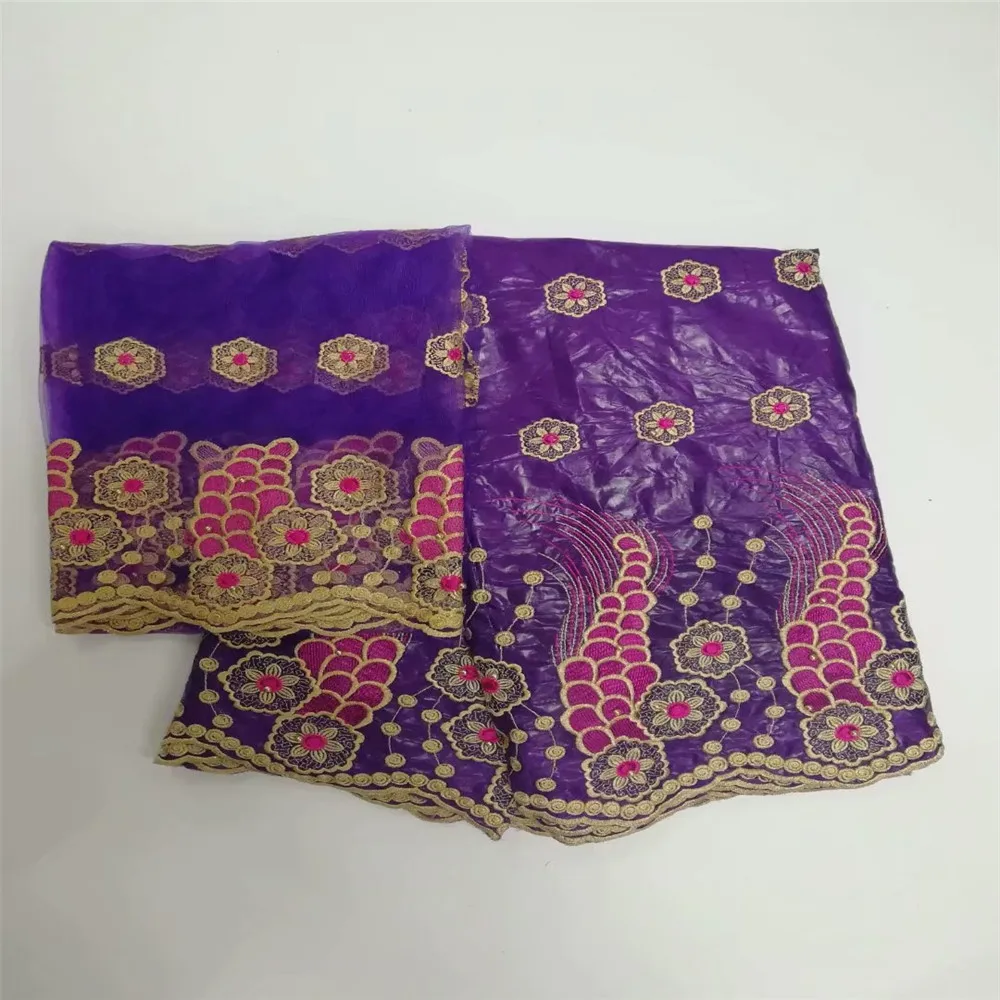 Лидер продаж фиолетовый Африканский Bazin Lace 2018 нигерийское свадебное платье ткань X427-1 Лидер продаж фиолетовый Африканский Bazin Lace 2018 нигерийское свадебное платье ткань X427-1