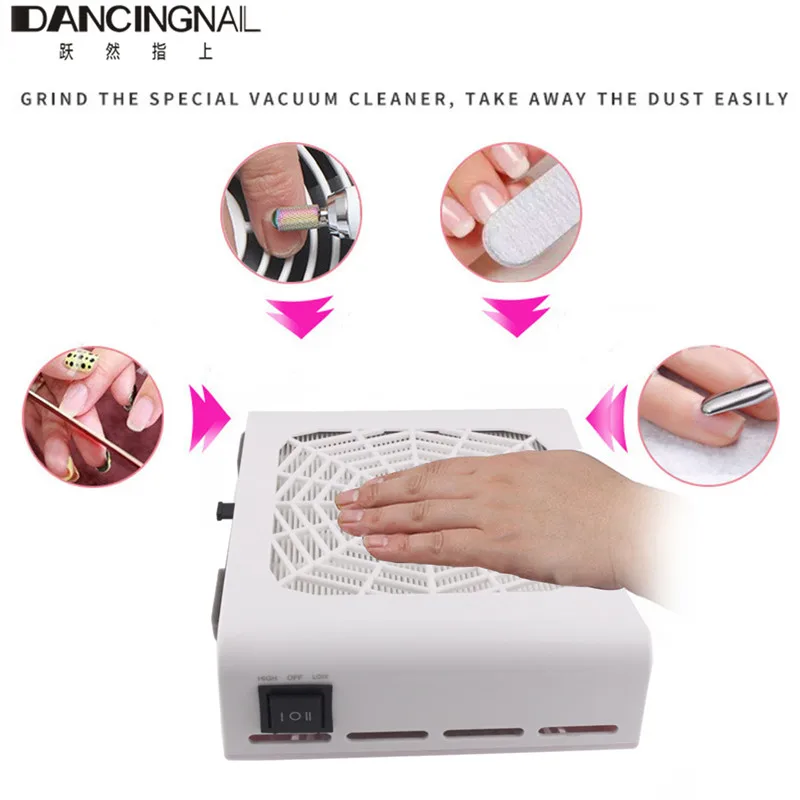 

48W Nail Dust Collector Fan Suction Machine Vacuum Cleaner for Manicure Nail Dust Collector Nail Art Salon Equipment N