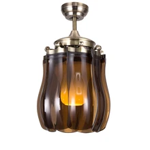 42 дюйма 108 см Невидимый Электрический Потолочный вентилятор 24 Вт Светодиодный светильник для спальни светильник s Чистый медный мотор железо+ акриловый абажур настенный выключатель