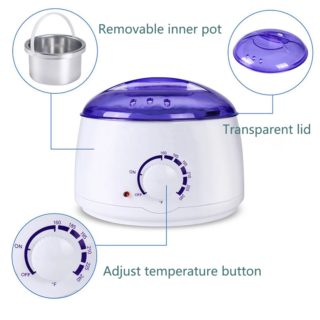 Косметический инструмент маленький набор для удаления волос нагреватель воска мини воск машина мульти-штепсельный воск bean горячий воск