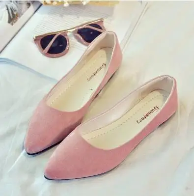 Женская обувь; сезон весна; Новинка года; изящные тонкие туфли с закрытым носком и жемчугом; 100 туфли на плоской подошве с ремешком; Корейская версия 100; женская обувь с ремешком - Цвет: style 3 pink