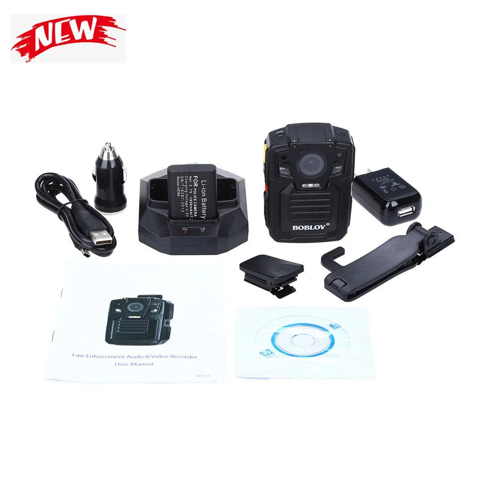 BOBLOV HD66 02 HD 1296P видеокамера портативная полицейская камера безопасности Ambarella A7 с