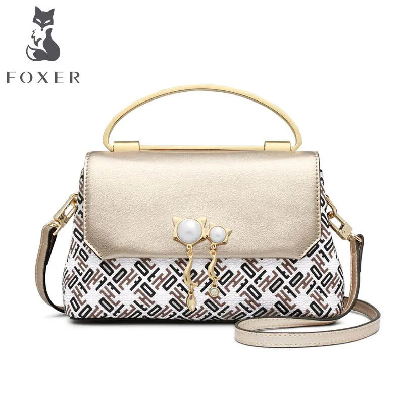

FOXER brand bags for women 2019 new women leather bag fashion luxury handbags bags designer women leather handbag tote small bag