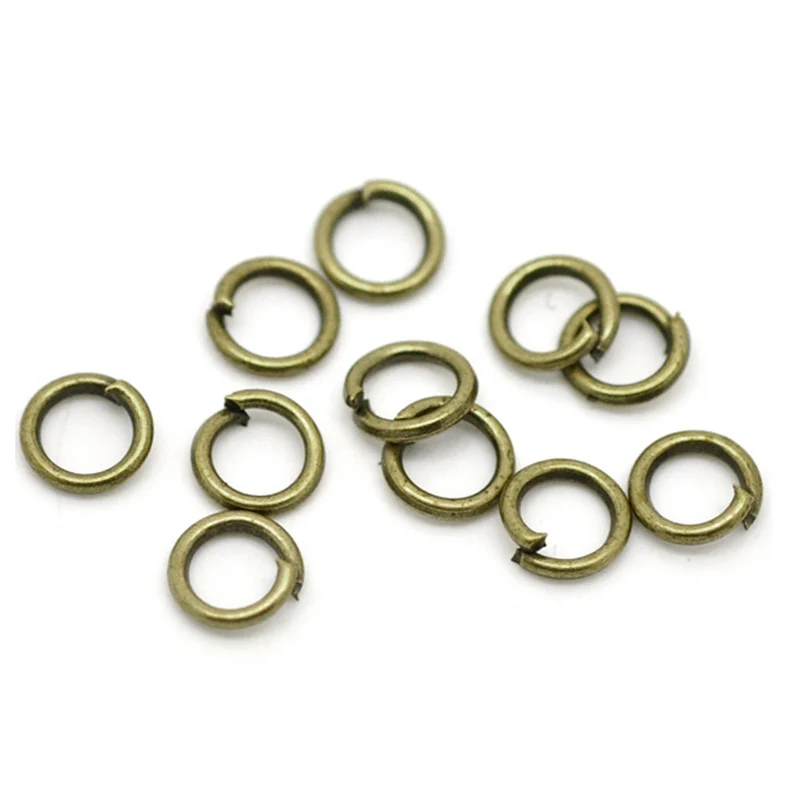 500Pcs DIY Round Metal Open Jump Rings Jewelry Making Thick 0.9mm 5mm/7mm Gold Plated/Bronze Tone Jewelry Findings