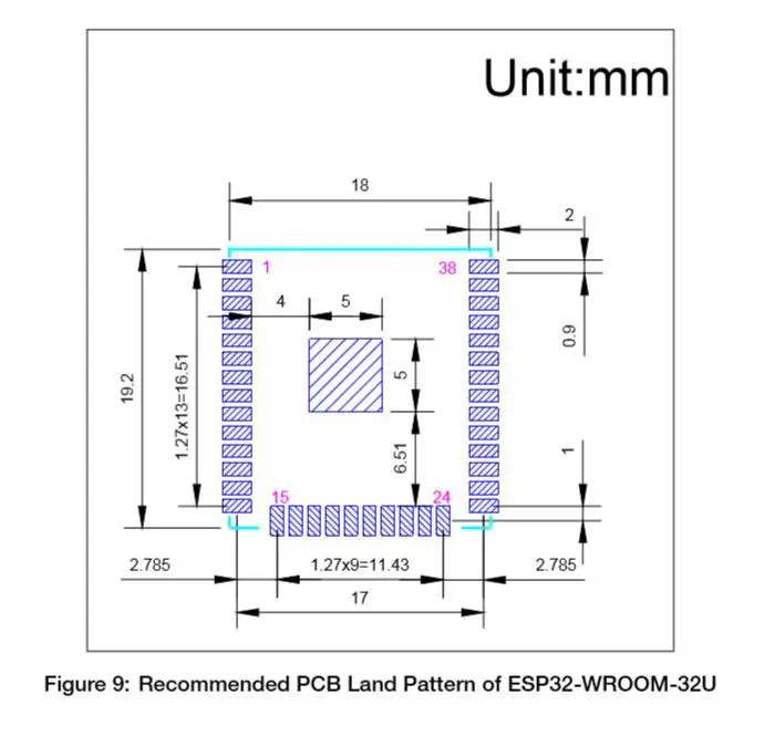 ESP32-WROOM-32U 4 МБ 8 Мб 16 Мб флэш-памяти Wi-Fi+ BT+ BLE ESP32 модуль IPEX антенный разъем Espressif