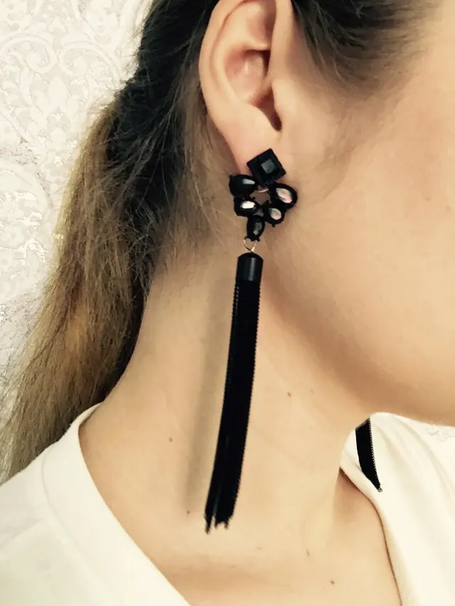 Черные Серьги Фото
