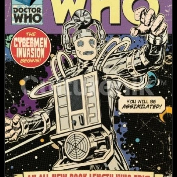 Doctor Who - Cybermen Invasion Comic Cover Laminated & Framed Poster (36 X 24)