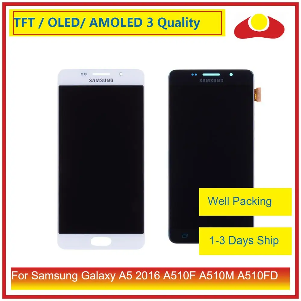 

ORIGINAL For Samsung Galaxy A5 2016 A510 A510F A510M A510FD LCD Display With Touch Screen Digitizer Panel Assembly Complete