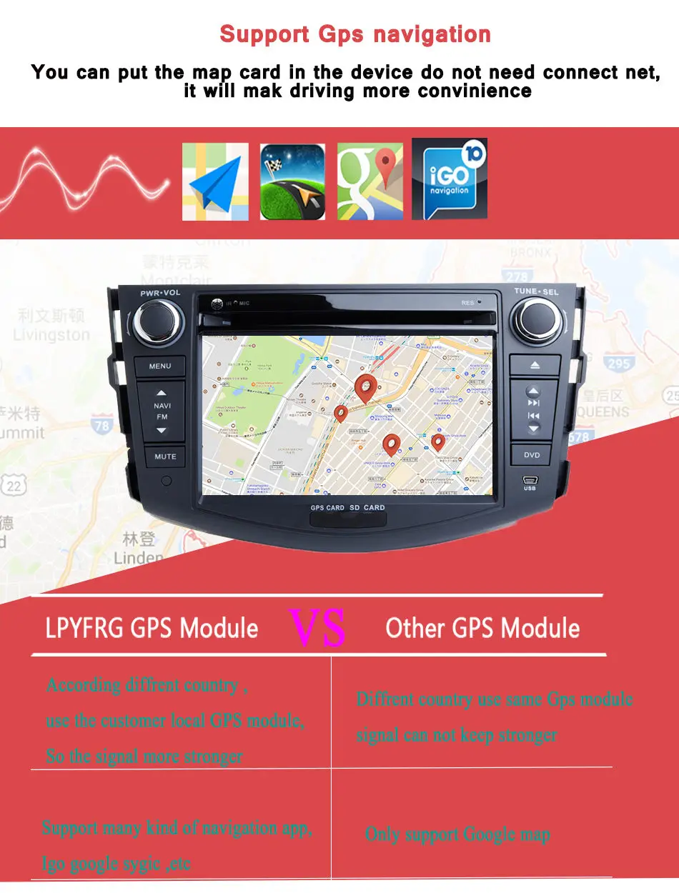 Discount Car 2 din android GPS Navi For Toyota RAV4 2009 - 2012 autoradio navigation head unit multimedia 4Gb+64Gb Android 9.0 PX5 8-Core 7