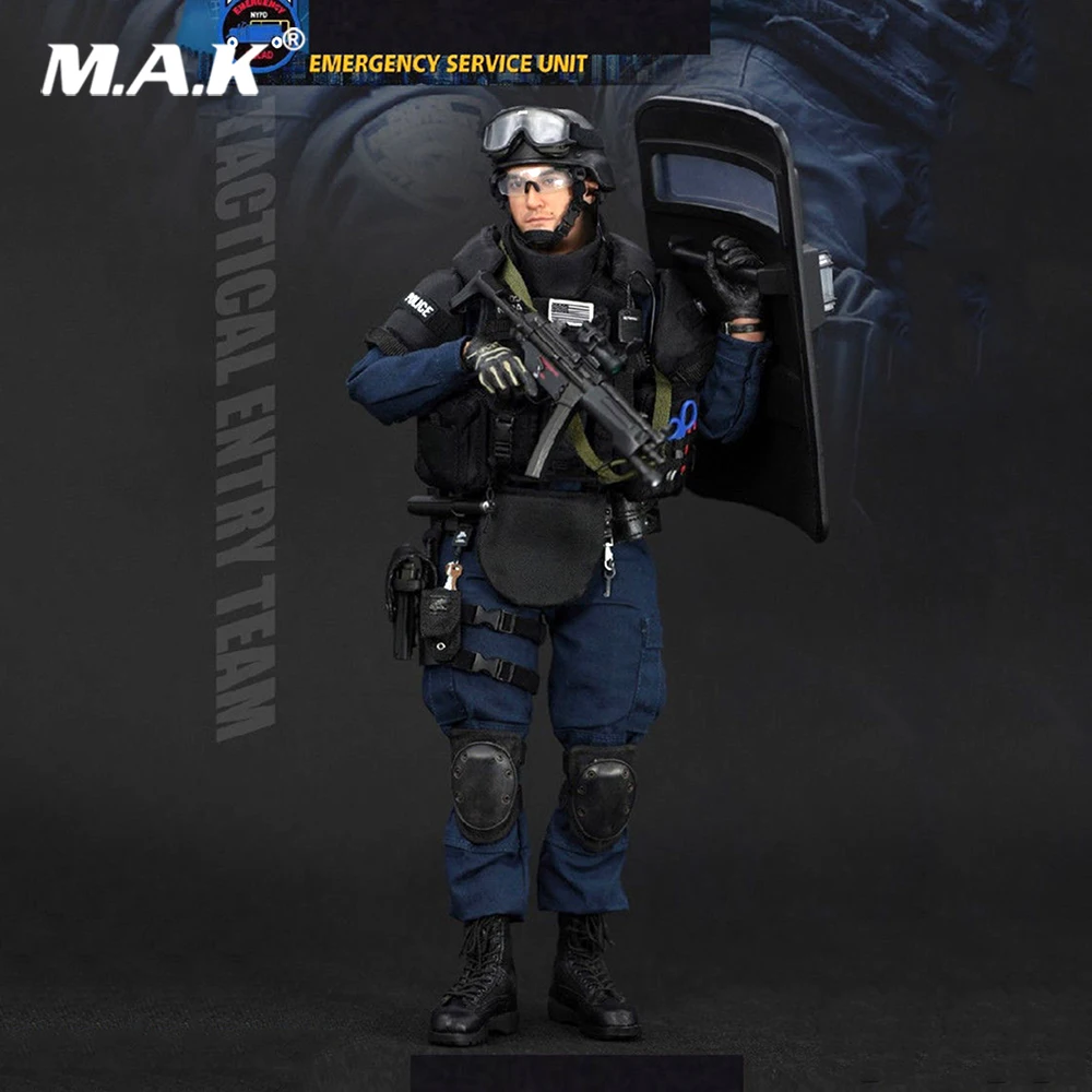 

1/6 Scale New York Police Soldier ESU Tactical Entry Team Action Figure emergency service Unit full set collections dolls