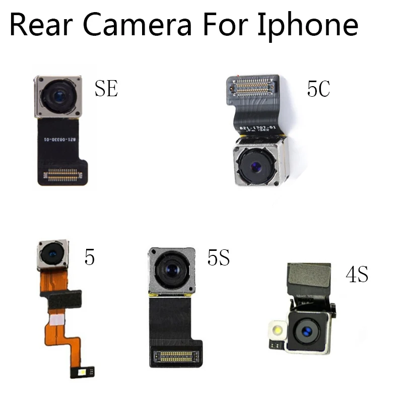

Back Camera With Flex Cable Facing Model 100% Tested Cell Phone Parts For Iphone 4S 5 5S 5C SE Rear Camera