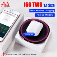 I60 СПЦ оригинальный 1:1 Размеры Pop-up Беспроводной наушники Air Bluetooth наушники PK i30 i10 i12 i20 гарнитура TWS W1 чип наушники стручки