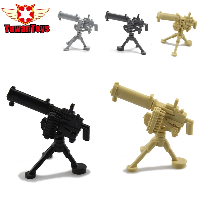 

10Pcs MOC Machine Gun WW2 Military Weapon Army Military CS SWAT Police Building Blocks Brick Set Desert Eagle Figures Toys