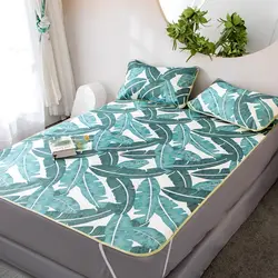Лето 2019 г. прохладный шелк кровать поставки Комплект 3D коврики деревьев наматрасник красивый узор с яркими Цвета вискоза волокно PRO
