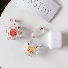 cute kawaii Transparent case for Airpods pikachu charmander pokemon perfect design for Apple Airpods2 bluetooth earphone case