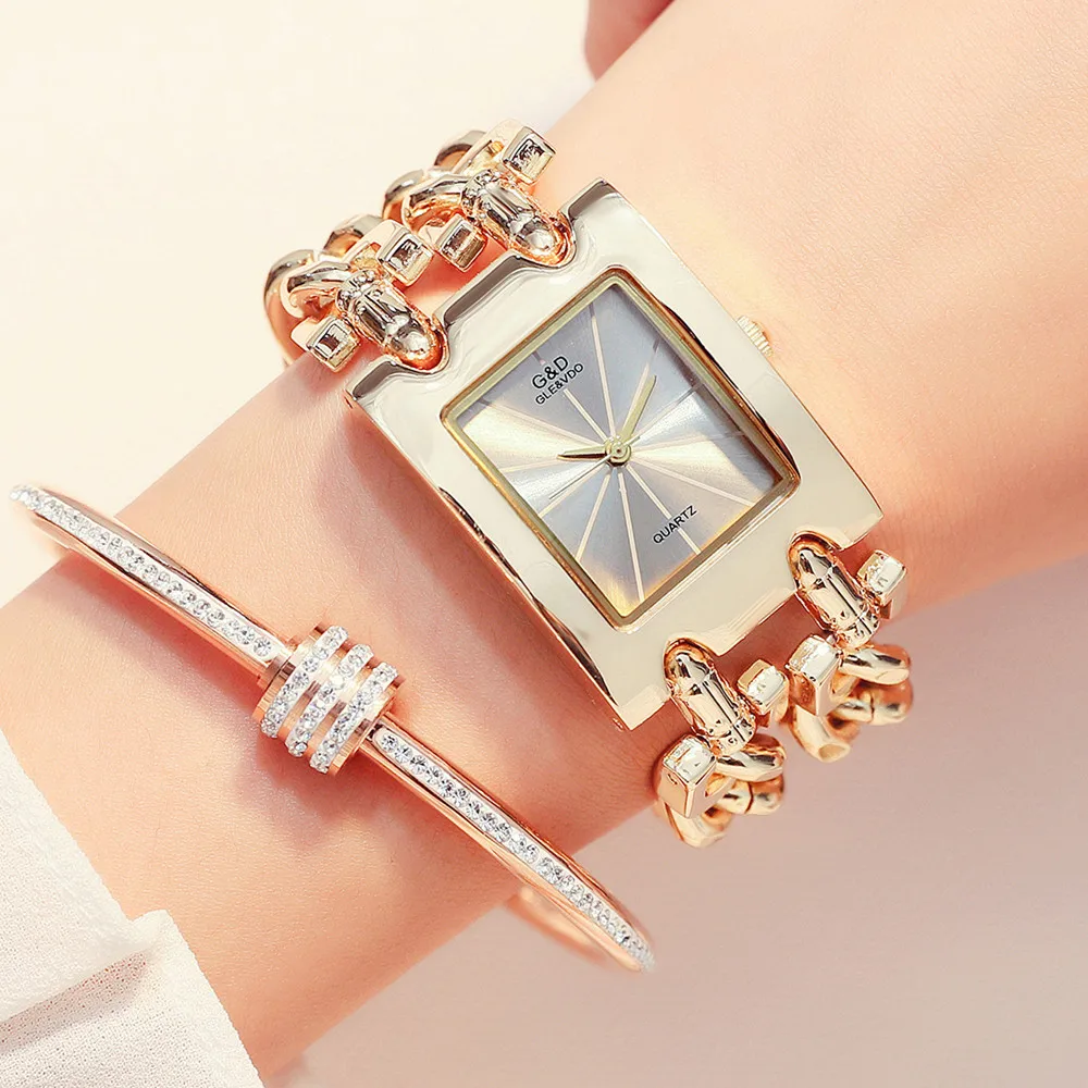 G & D женские наручные часы серебряные кварцевые Relogio Feminino Reloj Mujer лучший бренд