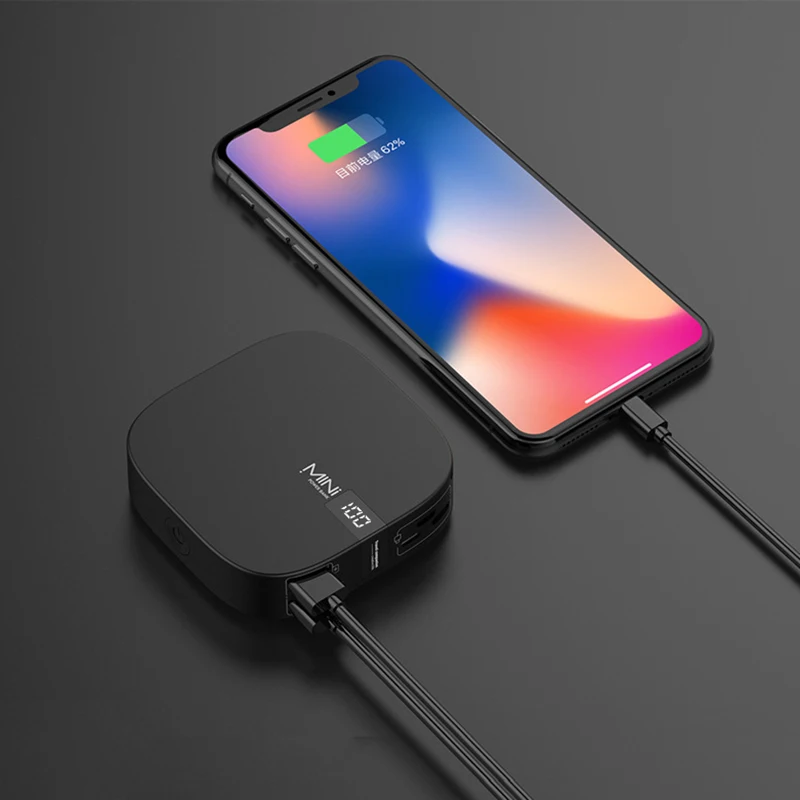 

10000mAh Power Bank Dual USB Mini Portable Mobile Phone External Battery Powerbank for iPhone Samsung Xiaomi