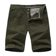 Лаконичные Millitary Твердые Хлопок Смесь мужские шорты Карго карманы на пуговицах шорты мужские летняя одежда Korte Broek Mannen Erkek сортировать 3