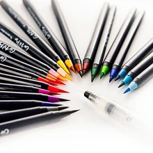 Новая 20 цветов Премиум картина мягкая ручка набор акварельные Маркеры Ручка эффект лучший для раскрашивания книги манга комиксов каллиграфия