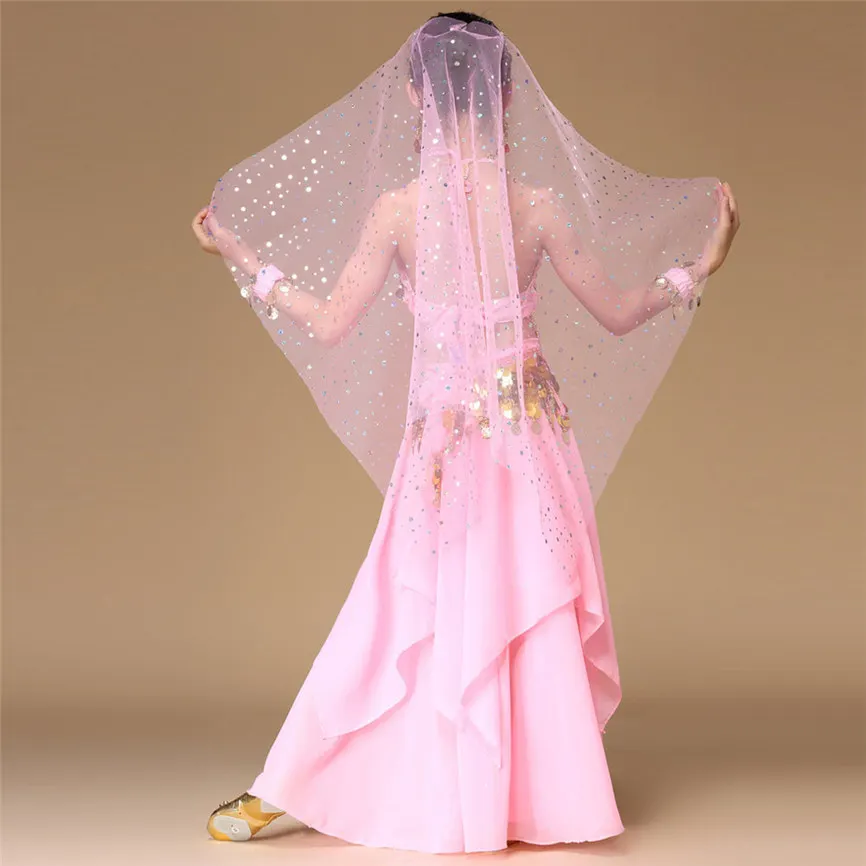 Милый детский костюм принцессы для Танцев Живота для девочек Одежда для индийских танцев вечерние и свадебные Топы+ юбка, Прямая поставка 823