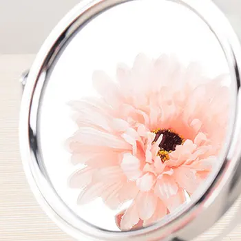 

1:2 Magnifying Women Ladies Home Office Use Make Up Mirrors Stainless Steel Holder Cosmetic Bathroom Double-Sided Desk Mirro
