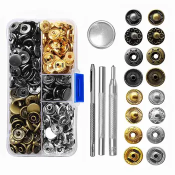 

Four Colors Metal Snap Button Handcraft Tools Down Jacket Button DIY Leather Craft Rivets Replacement 40