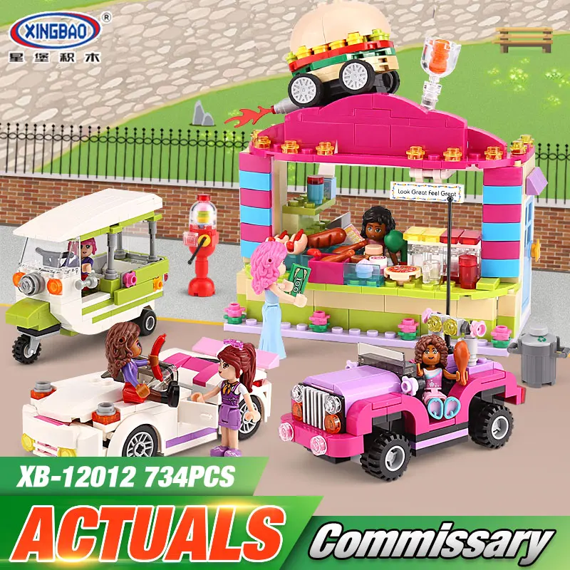 

XINGBAO 12012 New 734Pcs City Girls Series The School Convenience Store Set Building Blocks Bricks Educational Kid Toys Gifts