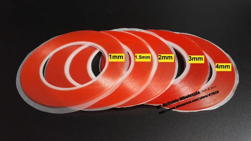 

RP (0.2mm Thick) 1mm+1.5mm+2mm+3mm+4mm *25M Strong Acrylic Adhesive Double Sided Tape, No Trace for iphone Phone Display Battery