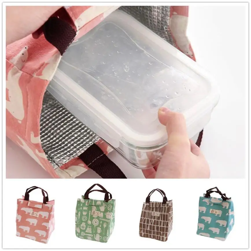 Thermal Insulated font b Lunch b font Box Tote Cooler font b Bag b font Bento