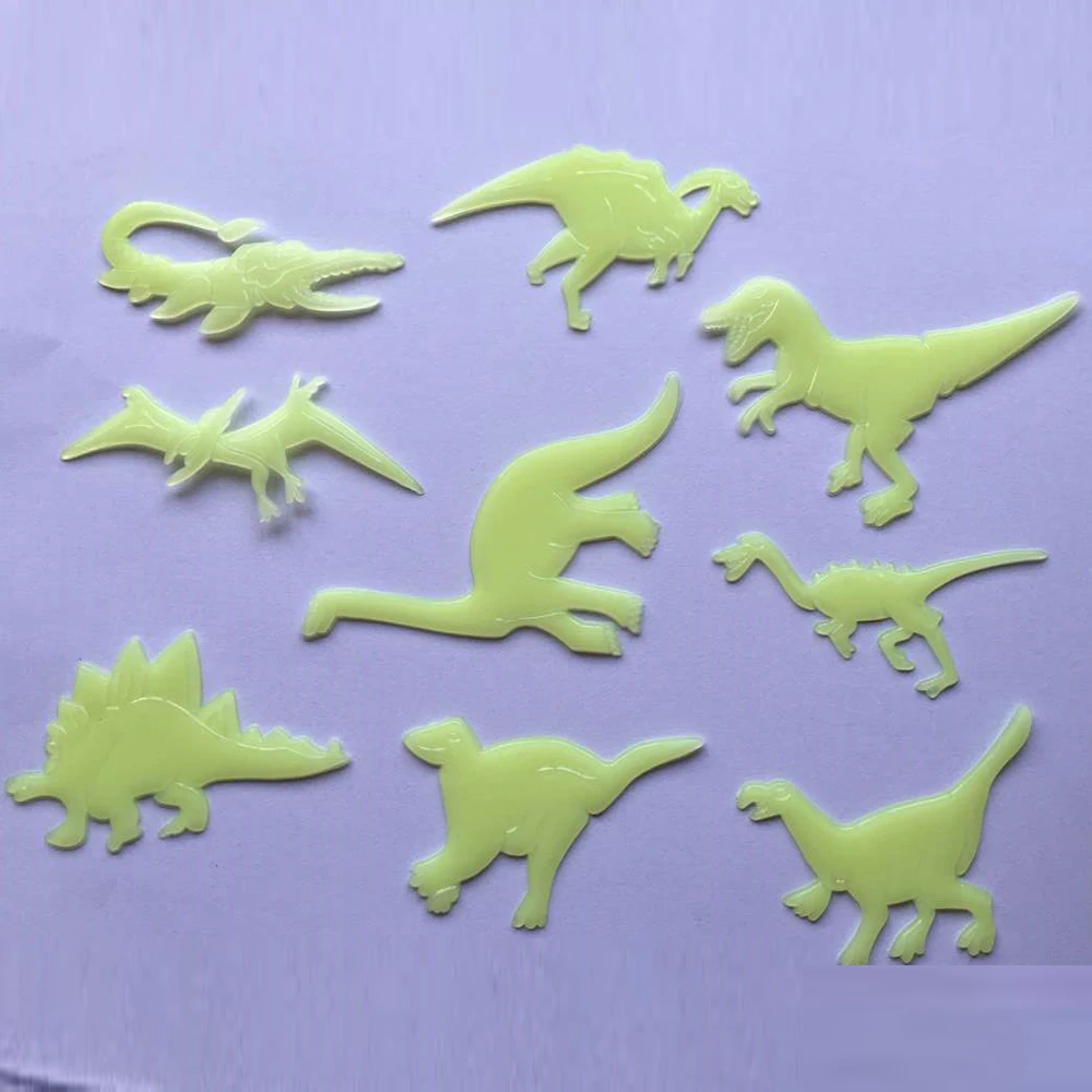 9pcs/set Dinosaurs Glow In The Dark Toys for Children DIY Stickers Ceiling Decal Baby Kids Room PVC Sticker Party Gift 9pcs/set Dinosaurs Glow In The Dark Toys for Children DIY Stickers Ceiling Decal Baby Kids Room PVC Sticker Party Gift
