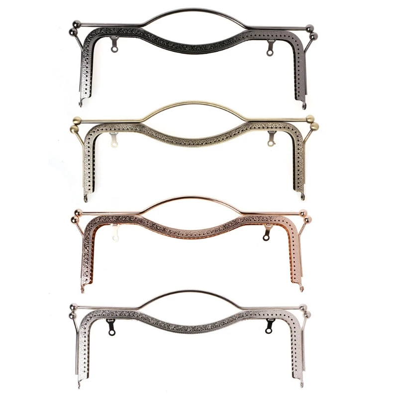 

1pc 27cm Purse Handle Frame Metal Coin Bag Kiss Clasp Lock or Clutch Bag Handle Arch Frame DIY Purse Handbag Accessories
