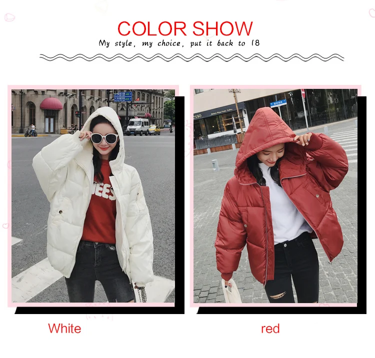 2018 New Autumn Jacket Parka Winter Solid Hooded Coat Women's Warm Down Outwear Thick Casual Cotton-Padded Jackets Coats Lovers (4)